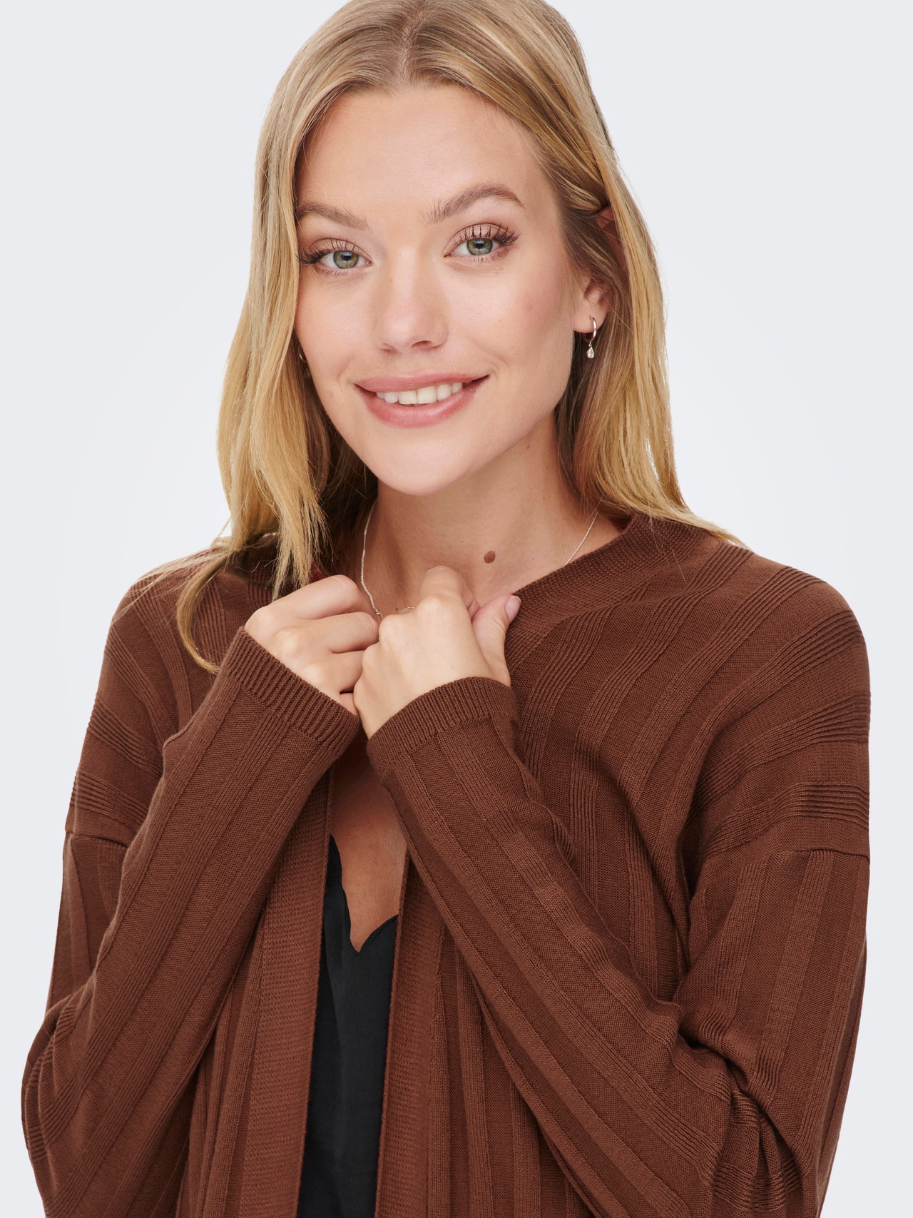ONLY Long Cardigan en maille -Spiced Apple - 15236371