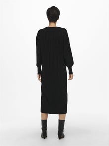 ONLY Relaxed Fit V-Neck Long dress -Black - 15236372