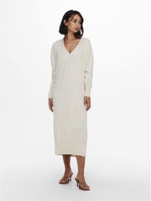ONLY Longueur midi Robe en maille -Pumice Stone - 15236372