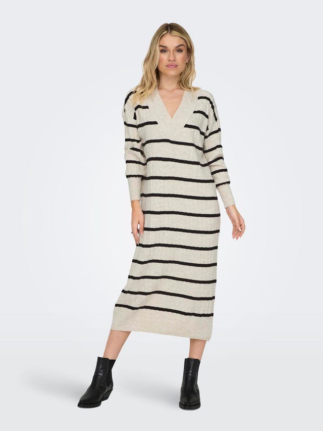 ONLY Robe longue Relaxed Fit Col en V Bas hauts - 15236372