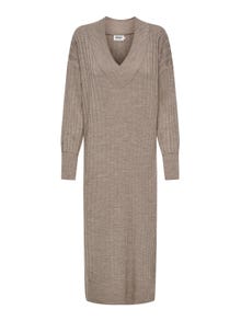 ONLY Robe longue Relaxed Fit Col en V Bas hauts -Beige - 15236372