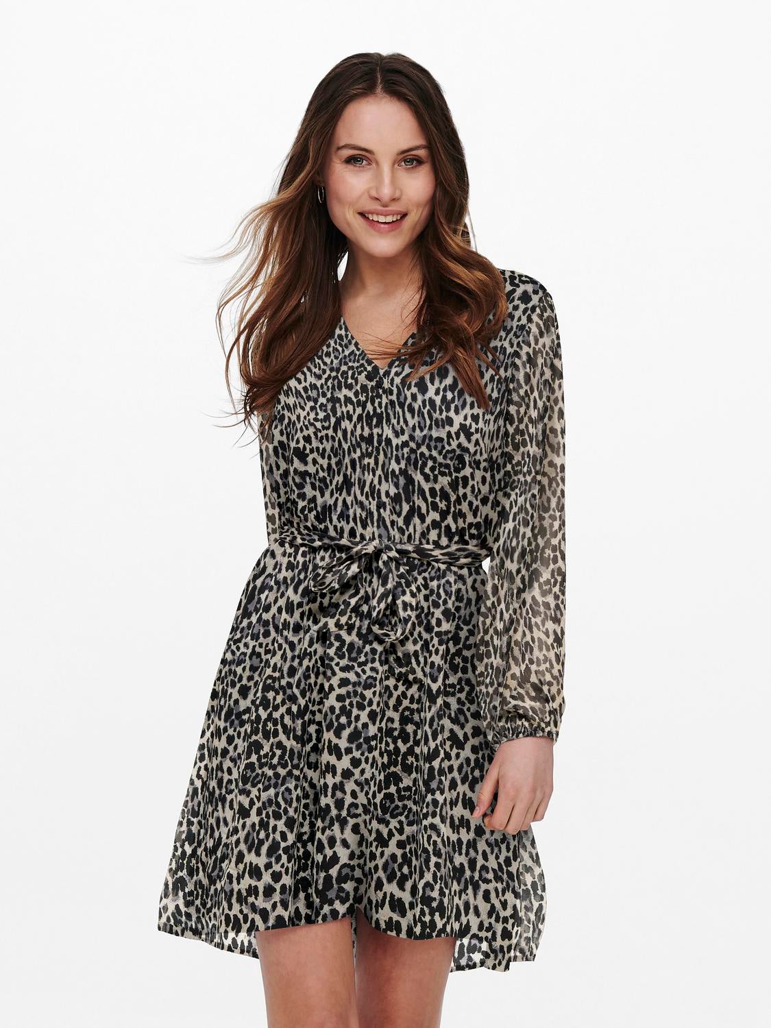 Only panterprint jurk sale