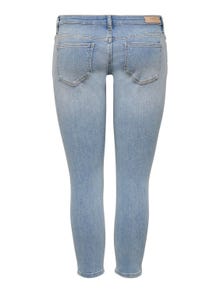 ONLY Jeans Skinny Fit Taille basse Ourlé destroy -Medium Blue Denim - 15236453