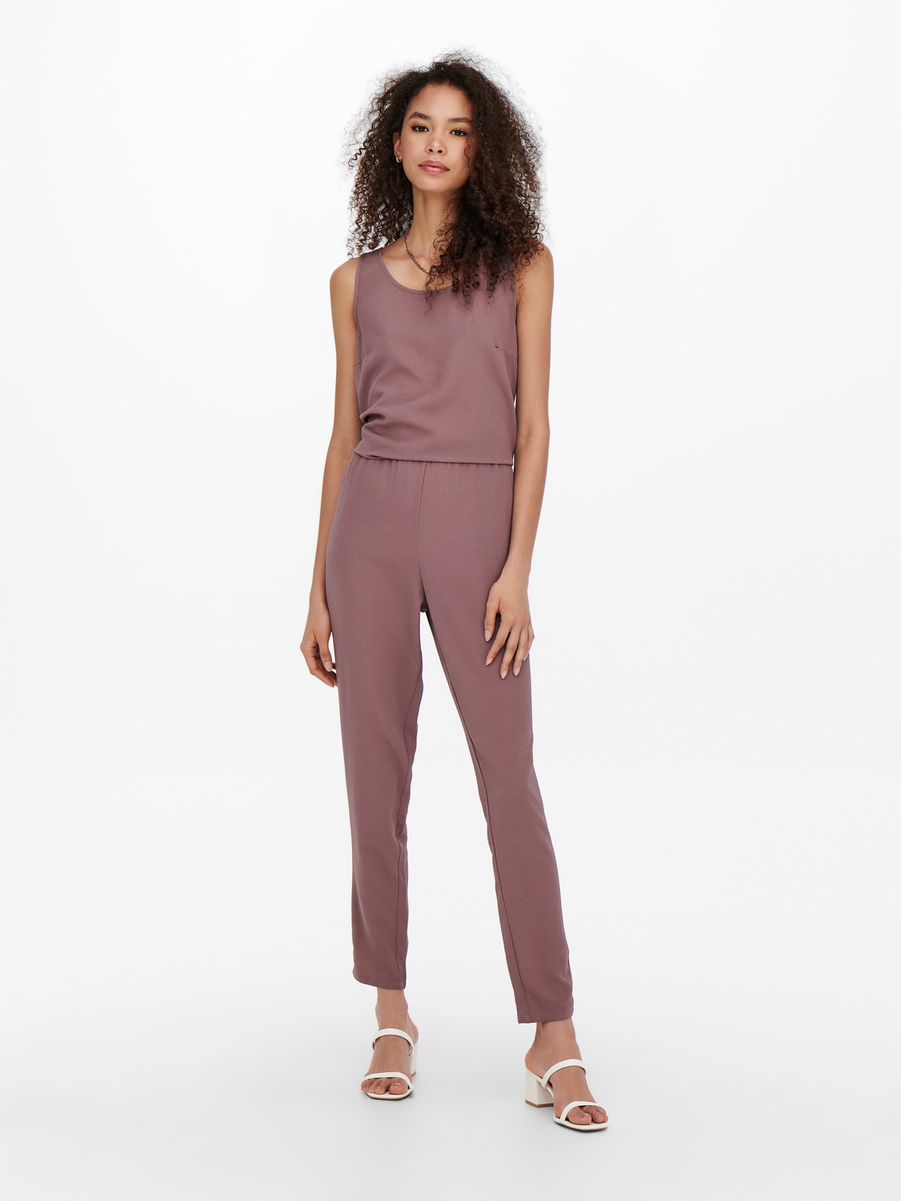 ONLY Mittlere Taille Jumpsuit -Rose Brown - 15236581