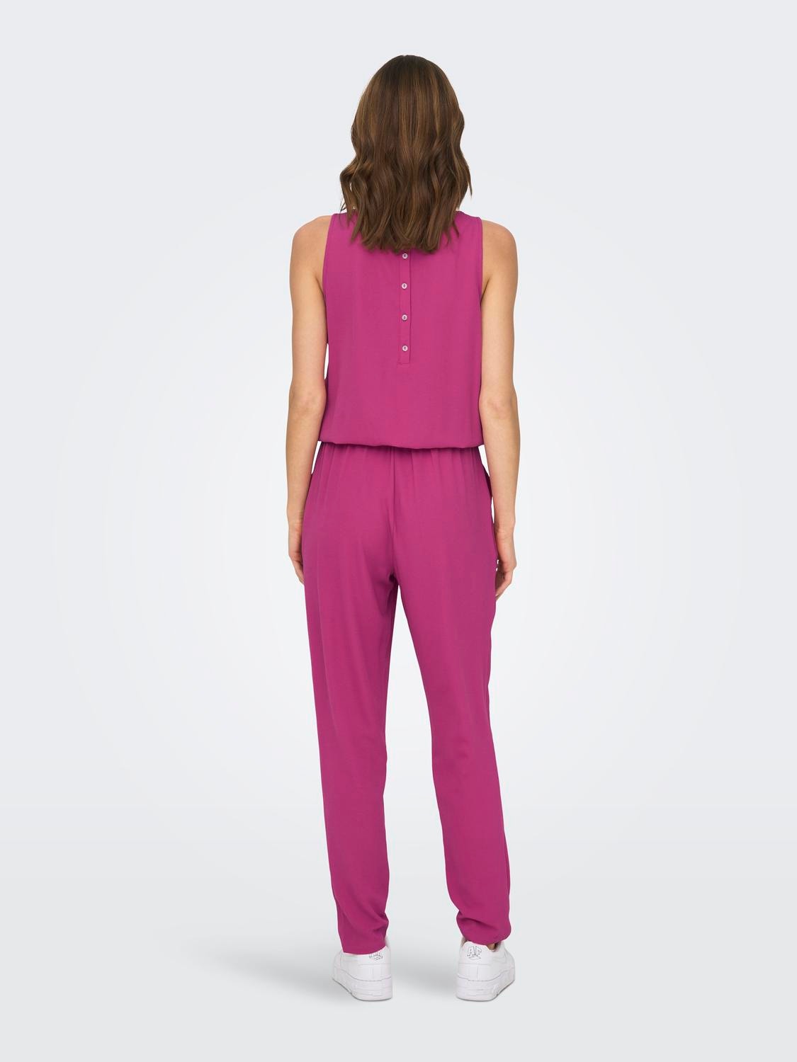 ONLY Mid waist Jumpsuit -Very Berry - 15236581