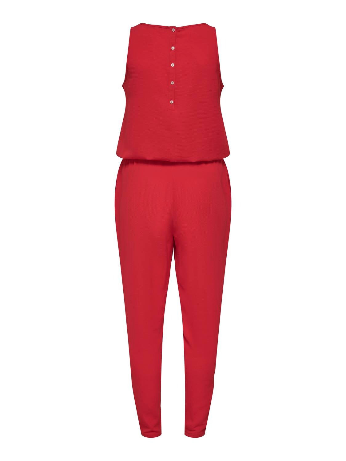 ONLY Solid colored Jumpsuit -Mars Red - 15236581