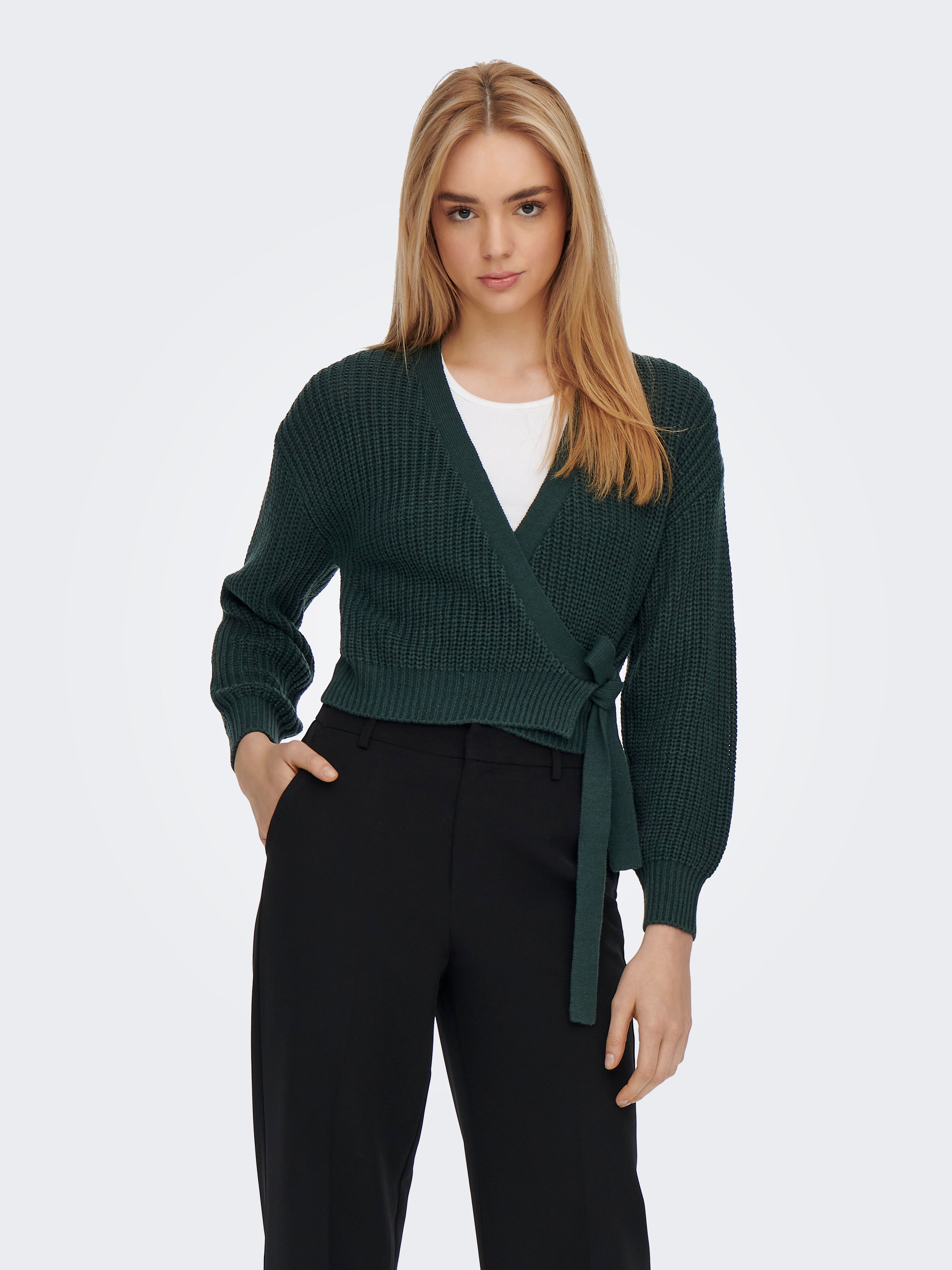 ONLY Cardigan Dames Veste T EU 36 vert style décontracté
