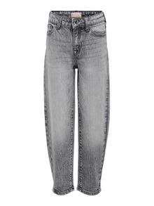 ONLY KONLucca life mw ankle Straight fit jeans -Light Grey Denim - 15236640