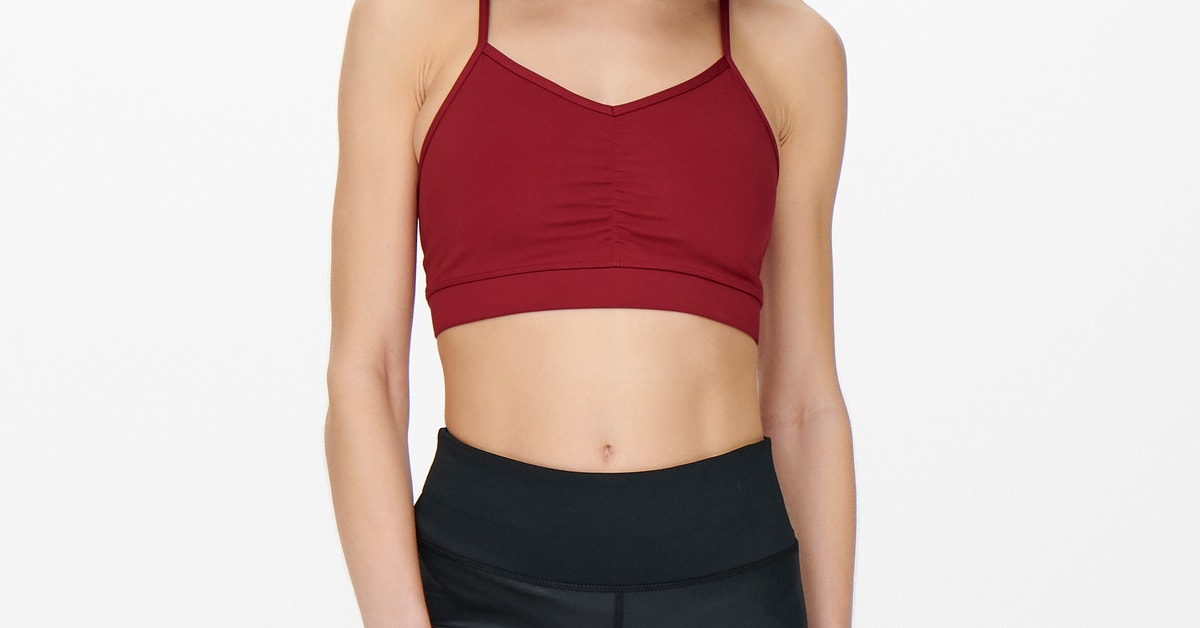 String Detail Sports Bra With Medium Support with 50% discount! | ONLY®