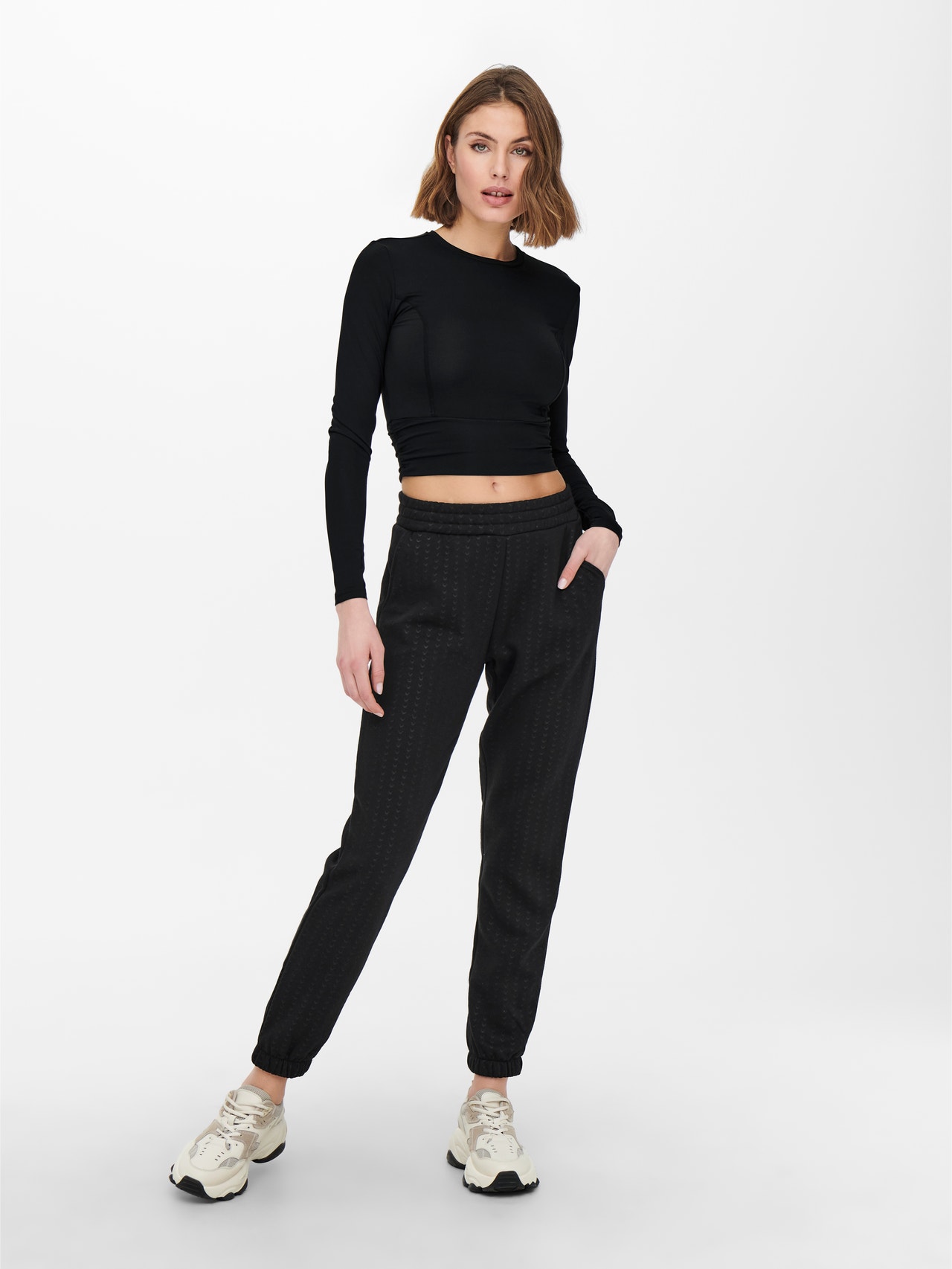 ONLY Baggy Fit Hohe Taille Hose -Black - 15236742