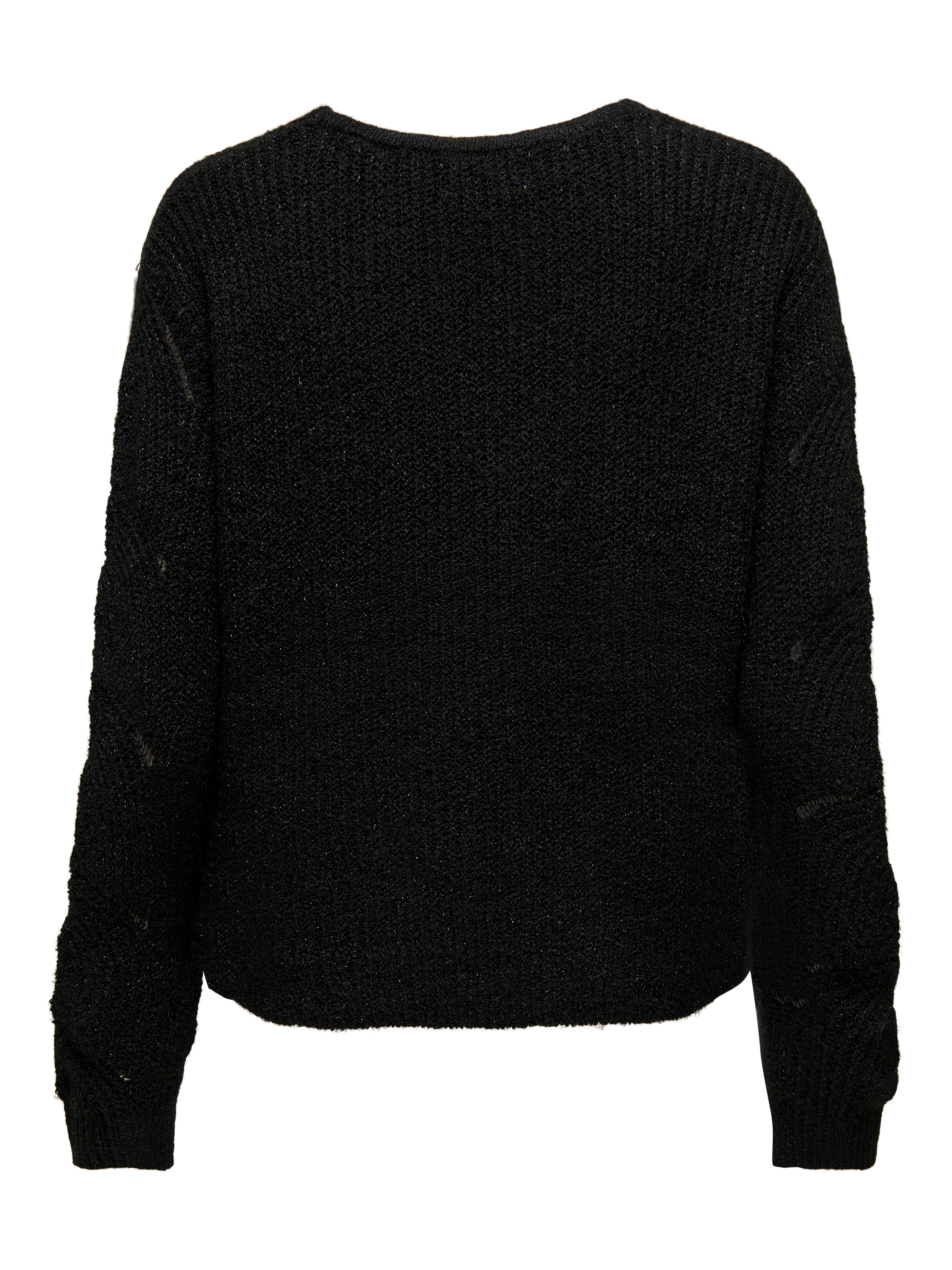 Knitted pullover with pattern Black ONLY