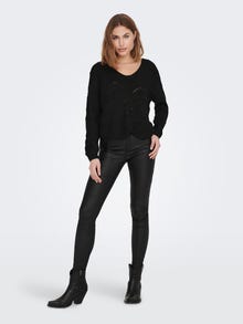 ONLY Knitted pullover with pattern -Black - 15236745