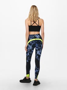 ONLY Printed Training Tights -Blue Graphite - 15236780