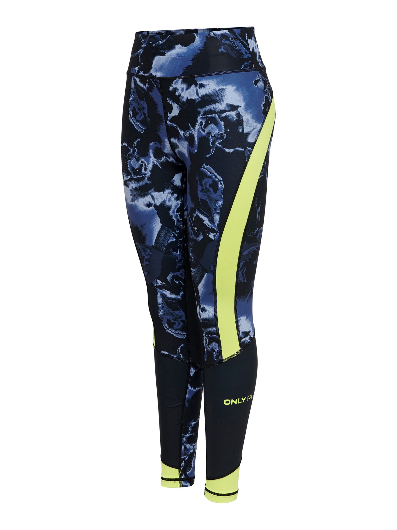 ONLY Printed Training Tights -Blue Graphite - 15236780