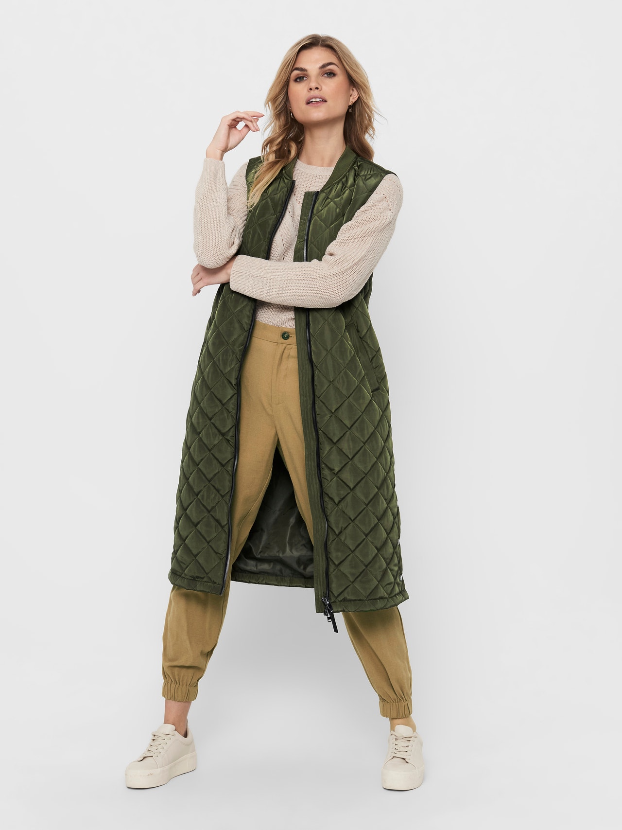 ONLY Long quilted Waistcoat -Kalamata - 15236914