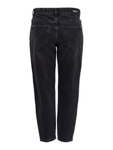ONLY ONLTROY Taille haute Carrot Fit Jeans -Black Denim - 15236962
