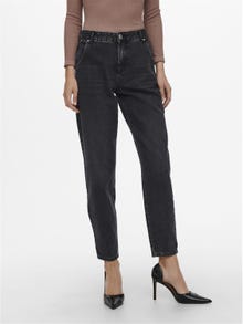 ONLY Jeans Carrot Fit Taille haute -Black Denim - 15236962