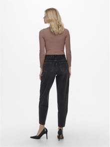 ONLY ONLTroy Life Carrot Ankle high waisted jeans -Black Denim - 15236962