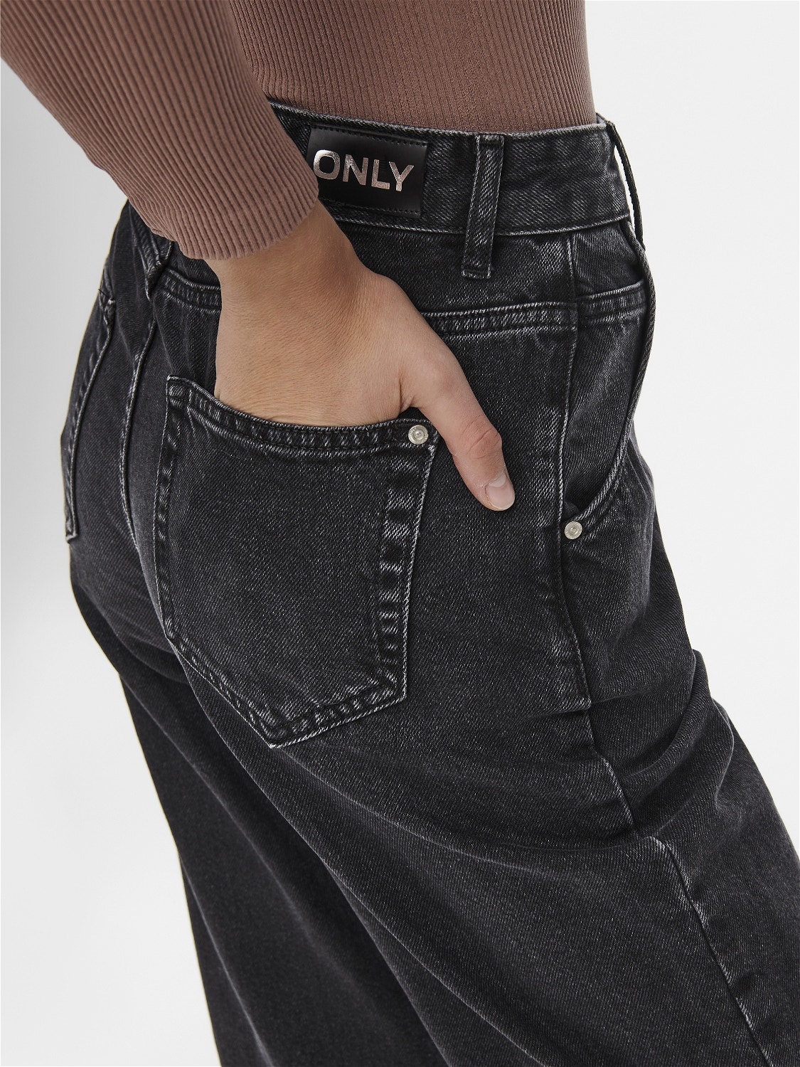 ONLY ONLTroy Life Carrot Ankle high-waist jeans -Black Denim - 15236962