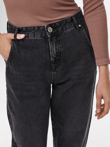 ONLY ONLTROY Taille haute Carrot Fit Jeans -Black Denim - 15236962
