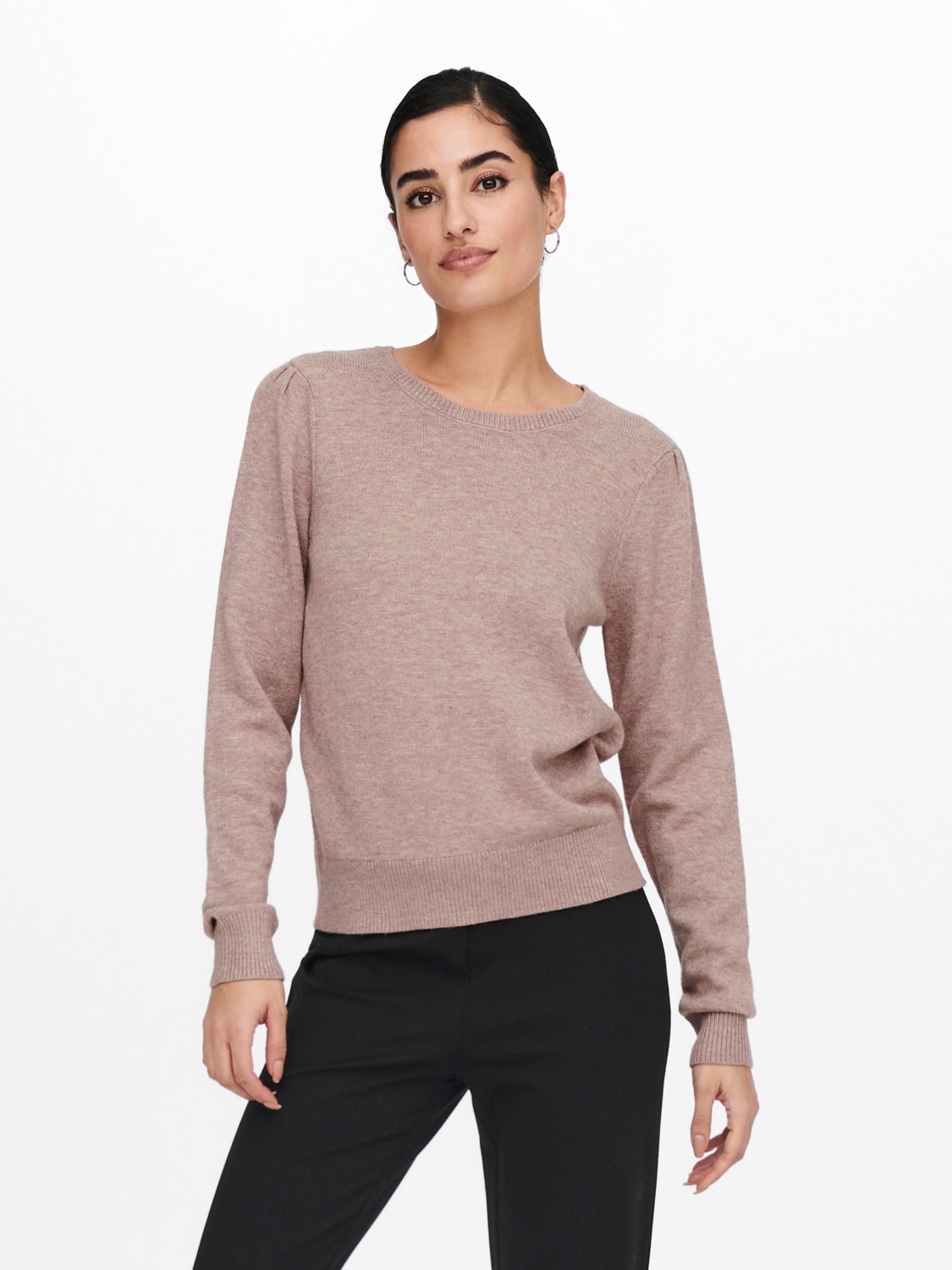 ONLY O-hals Pullover -Woodrose - 15237060
