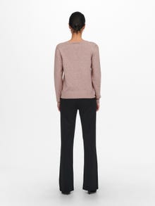 ONLY Puff sleeved Knitted Pullover -Woodrose - 15237060