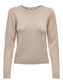 ONLY Puff sleeved Knitted Pullover -Beige - 15237060