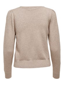 ONLY O-hals Pullover -Beige - 15237060