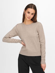 ONLY Pull-overs Col rond -Beige - 15237060
