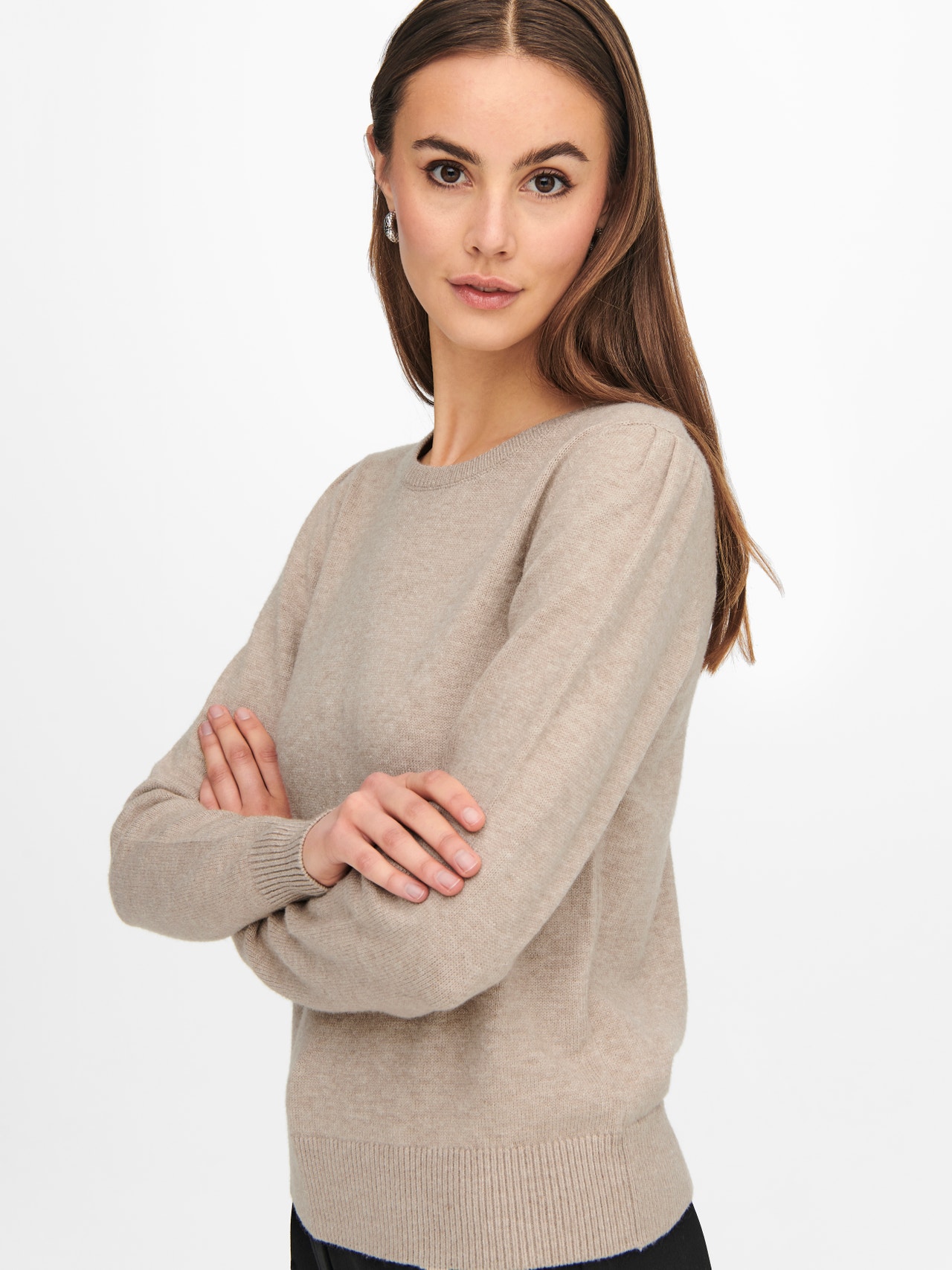 ONLY O-Neck Pullover -Beige - 15237060