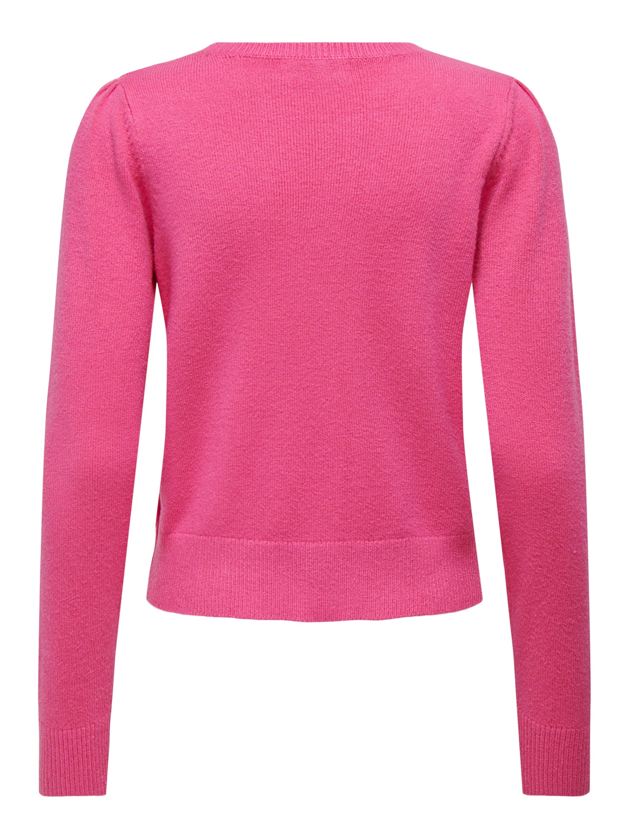 ONLY Puffermet Strikket pullover -Shocking Pink - 15237060
