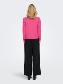 ONLY Puff sleeved Knitted Pullover -Shocking Pink - 15237060