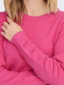 ONLY O-Neck Pullover -Shocking Pink - 15237060