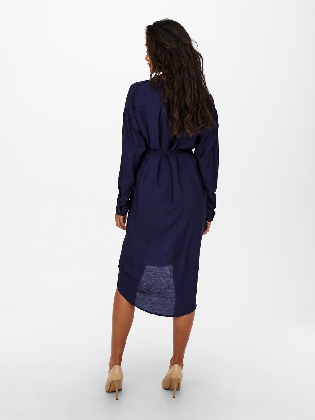 Knee Length Shirt Dress Dark Blue ONLY knee-length-shirt-dress-dark-blue-only