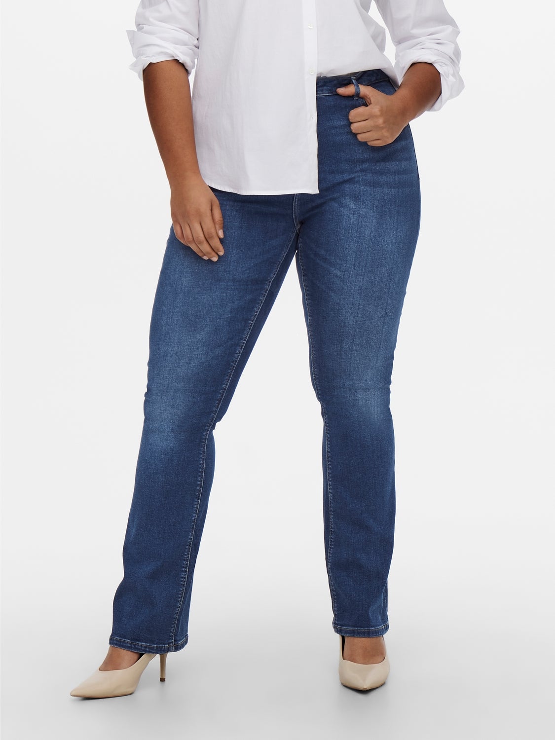ONLY Female Flared Jeans - Hohe Taille Mit Schlag Für Lässigen Look
