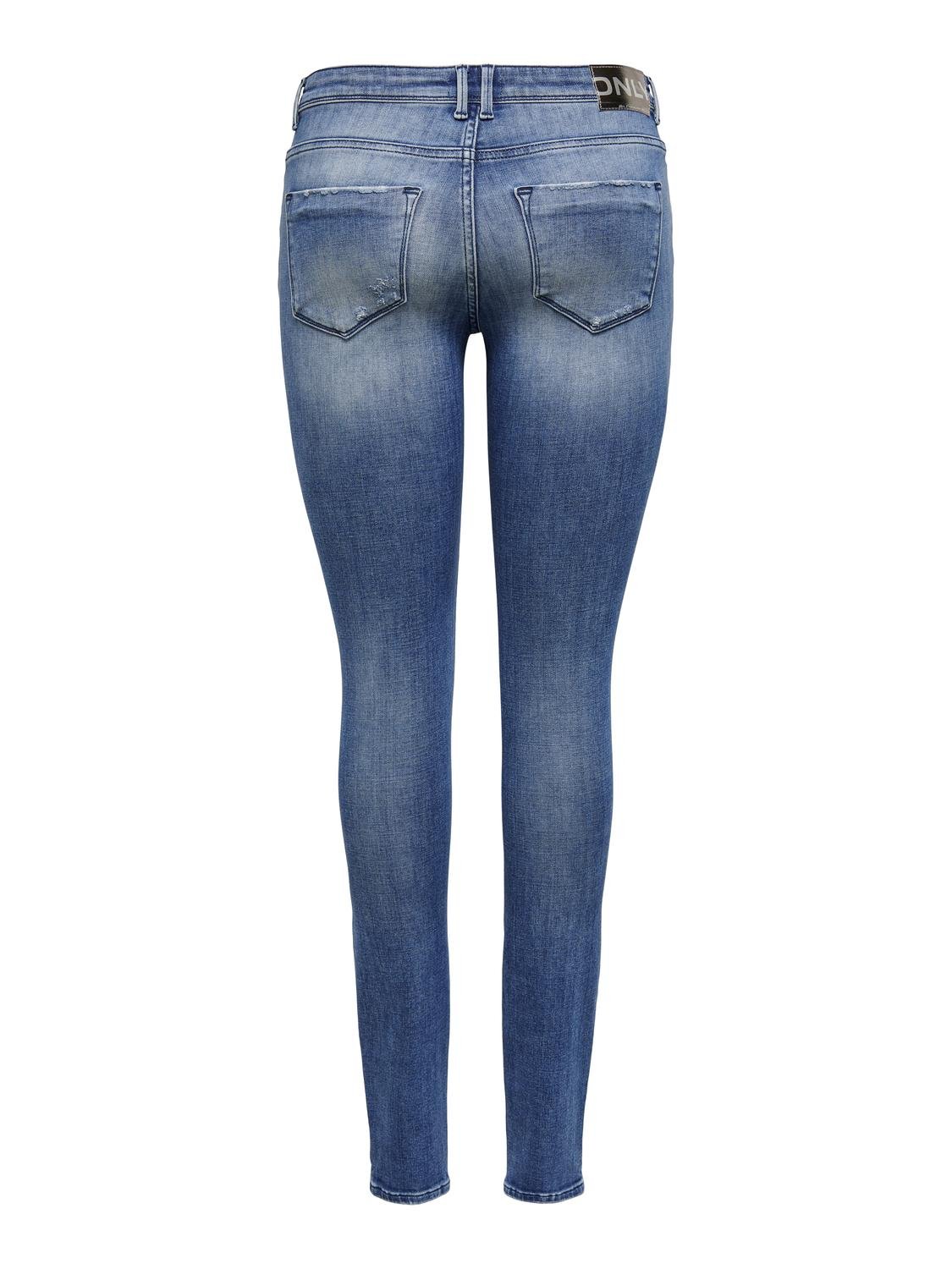ONLY ONLSHAPE LIFE REGULAR WAIST SKINNY Jeans -Medium Blue Denim - 15237326