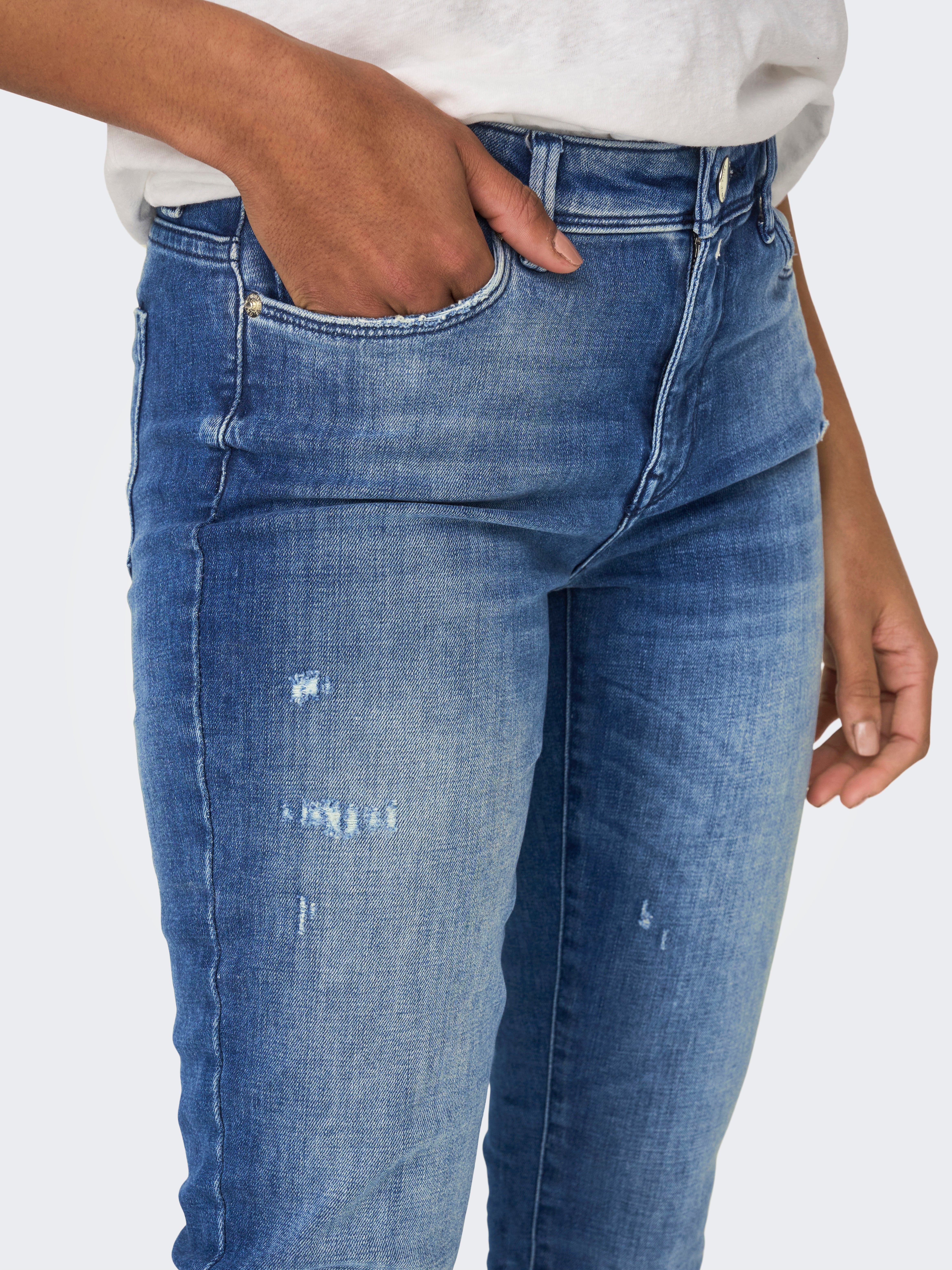 ONLSHAPE Mittlere Taille Skinny Fit Jeans | Mittelblau | ONLY®