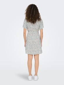 ONLY Regular Fit V-Neck Short dress -Gray Mist - 15237382