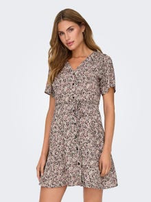 ONLY Mini dress with v-neck -Rainy Day - 15237382