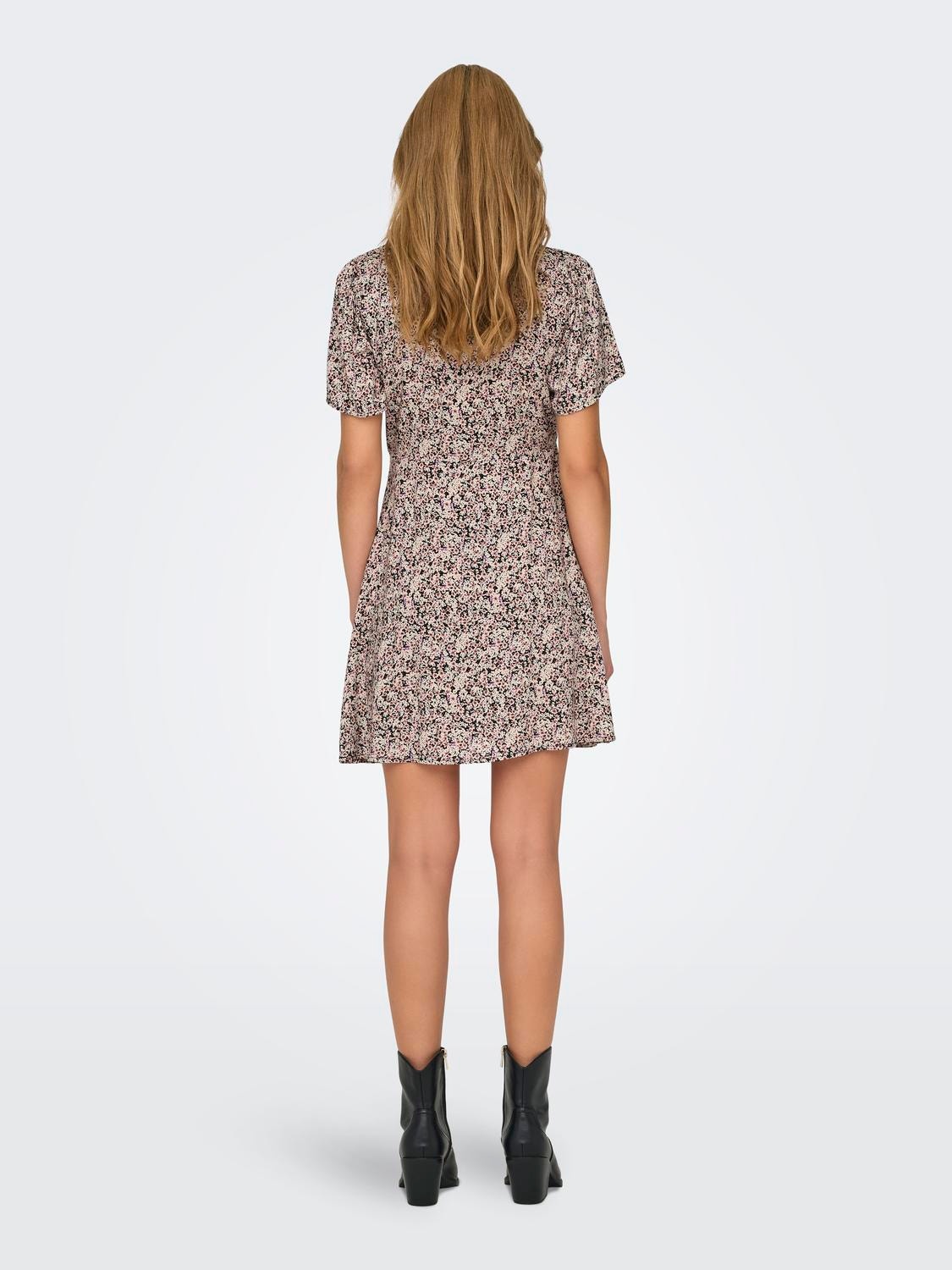 ONLY Mini dress with v-neck -Rainy Day - 15237382