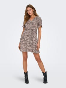 ONLY Mini dress with v-neck -Rainy Day - 15237382