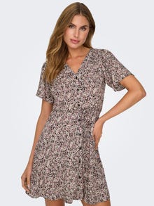 ONLY Mini dress with v-neck -Rainy Day - 15237382