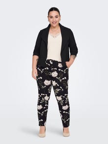 ONLY Curvy patterned classic Trousers -Black - 15237446