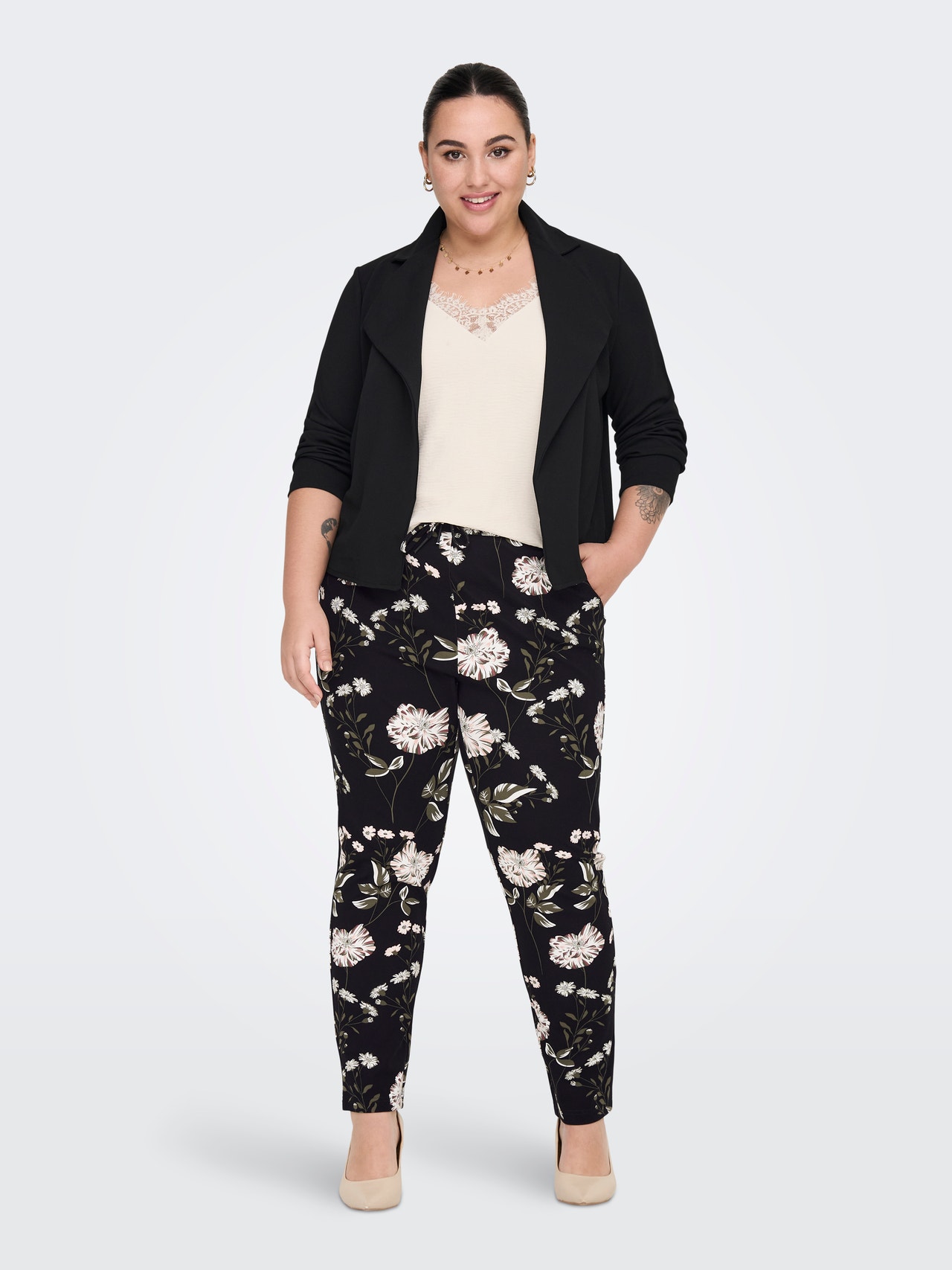 ONLY Regular Fit Trousers -Black - 15237446