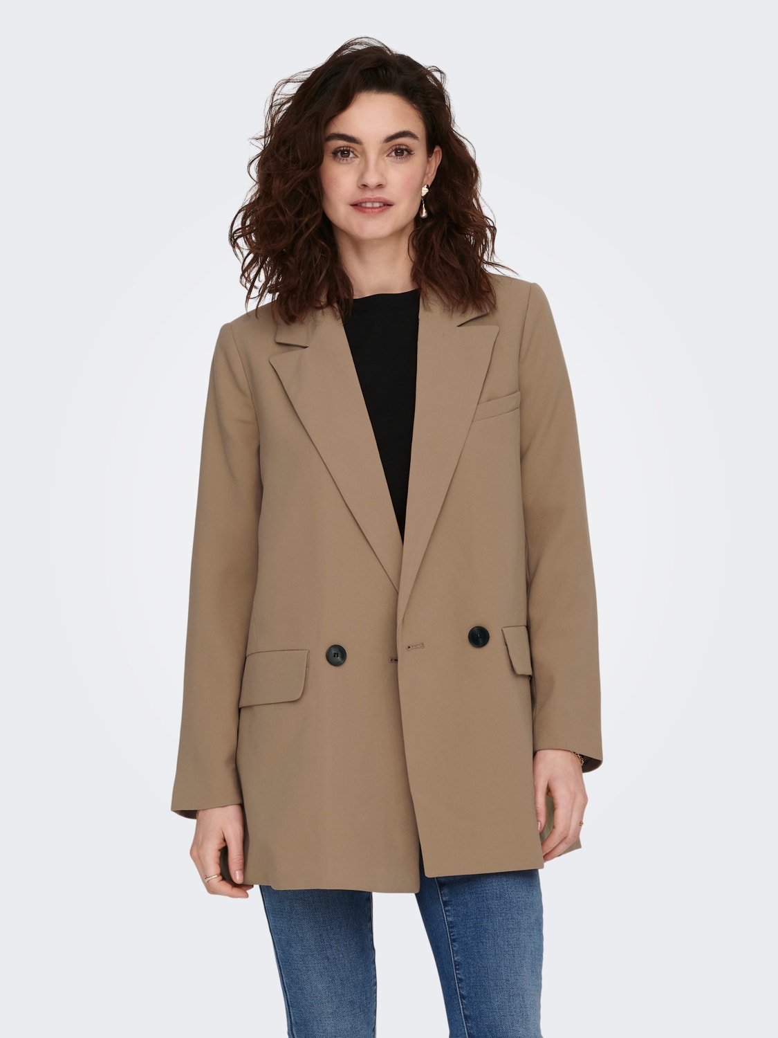 ONLY Blazers Loose Fit Col à revers -Burro - 15237544