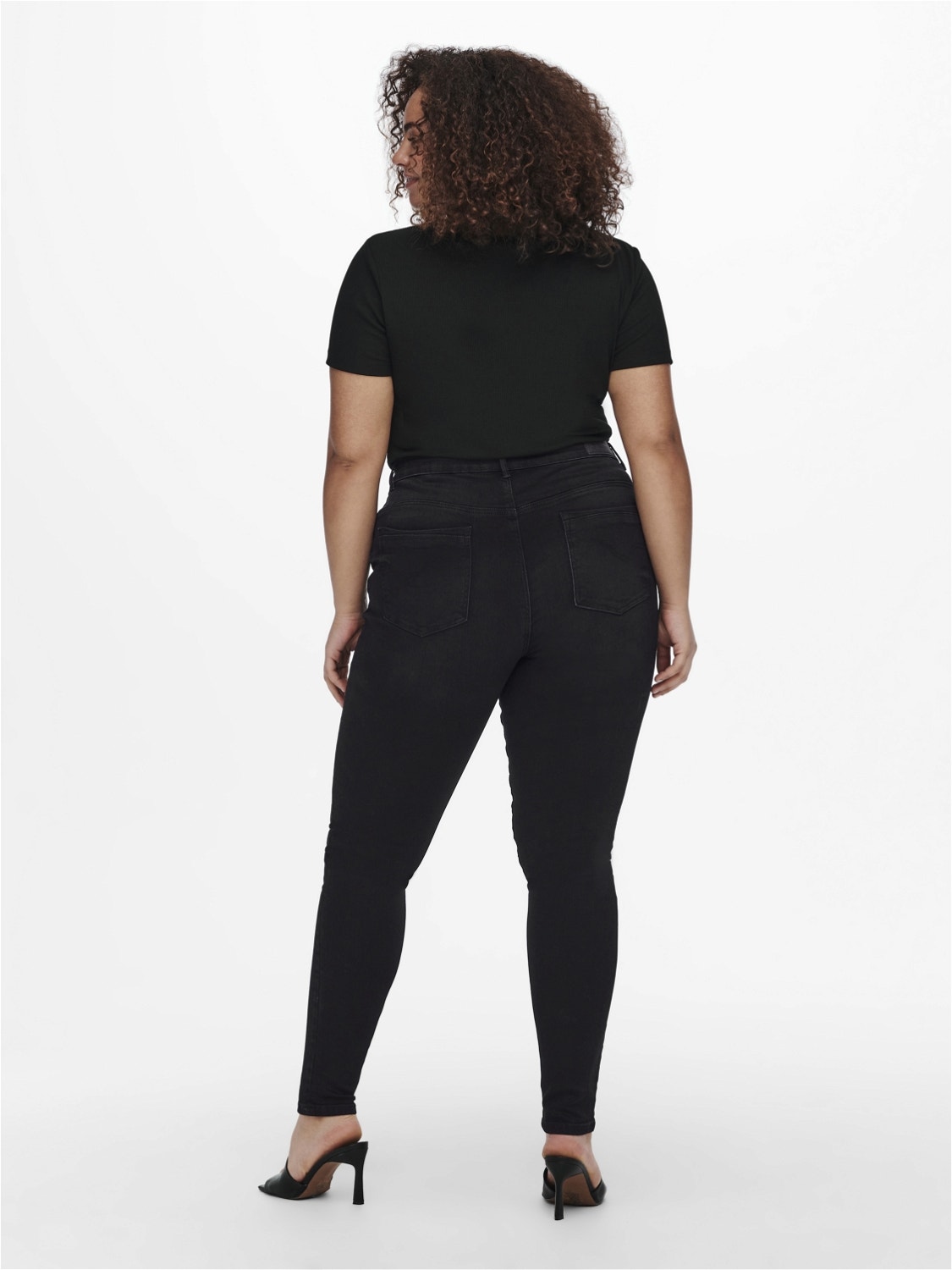 ONLY Curvy CarLaola life reg Skinny fit jeans -Black Denim - 15237616