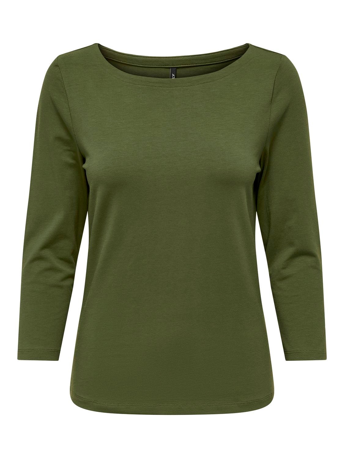 ONLY Boat neck Top -Winter Moss - 15237739