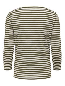 ONLY Striped Top -Winter Moss - 15237739