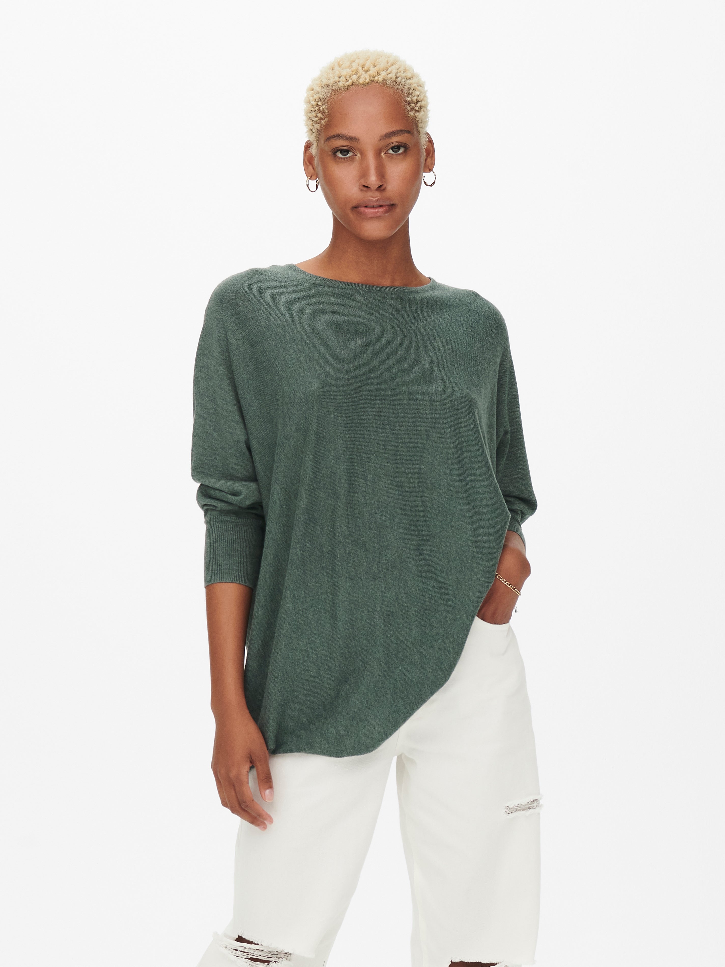 oversized forest green sweater