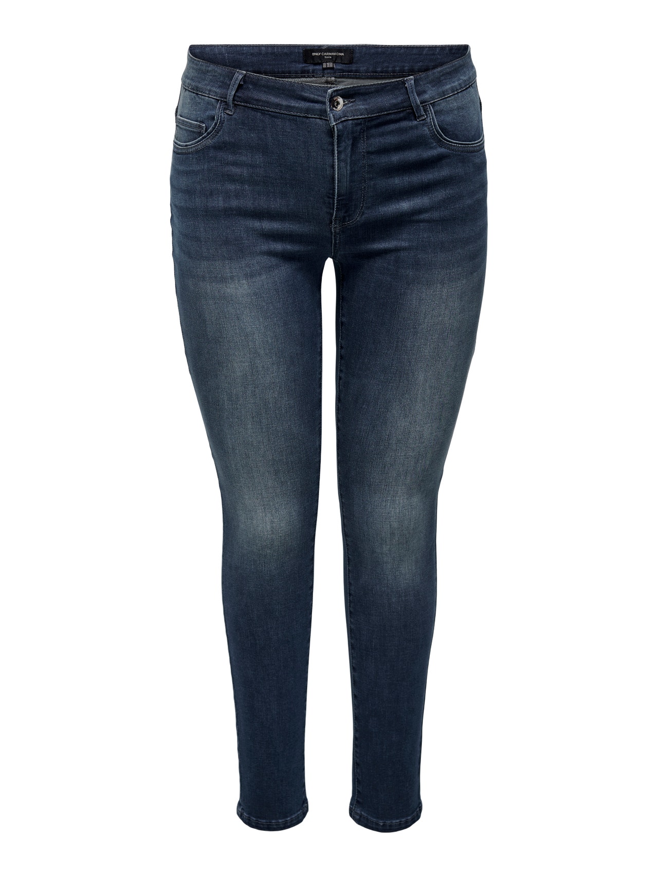 ONLY CARSally reg talla grande Jeans skinny fit -Blue Black Denim - 15237849